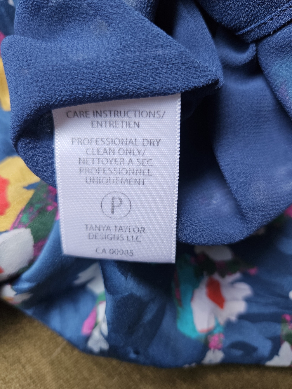 Tanya Taylor Silk Navy Floral Shift Dress - Picture 10 of 13